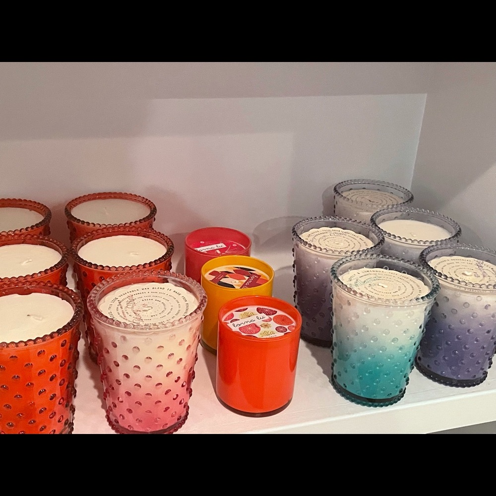 Lavender & Grapefruit Hobnail Glass Candle - NWT - Picture 15 of 15